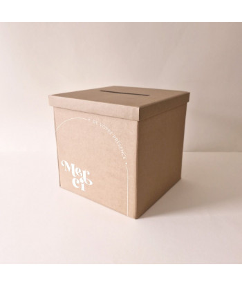 Urne kraft mariage minimaliste - Curve