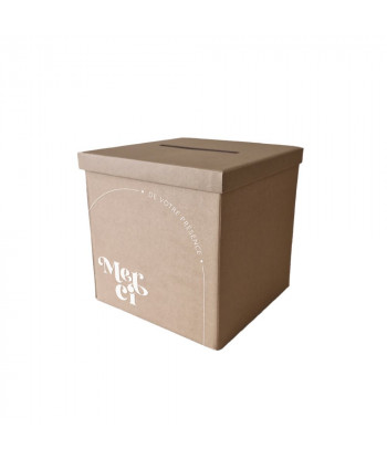 Urne kraft mariage minimaliste - Curve