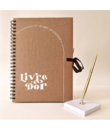 Livre d'or mariage minimaliste kraft -  Curve
