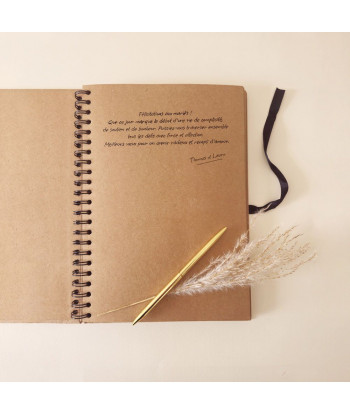 Livre d'or mariage minimaliste kraft -  Curve