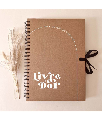 Livre d'or mariage minimaliste kraft -  Curve