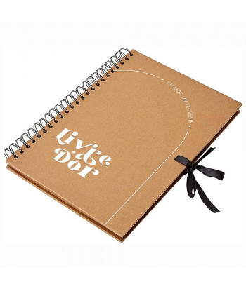 Livre d'or mariage minimaliste kraft -  Curve