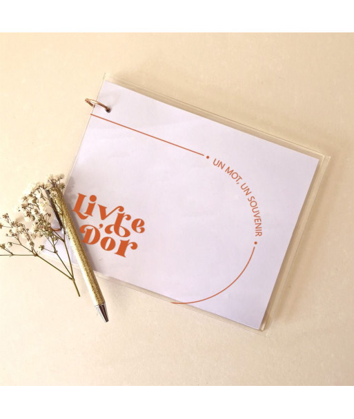 Livre d'or mariage minimaliste plexiglas - Curve