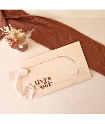 Livre d'or mariage minimaliste bois - Curve