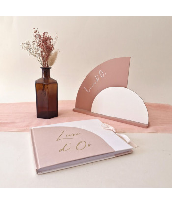 Panneau livre d'or terracotta et nude