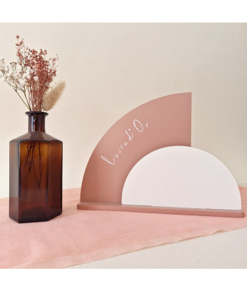 Chemin de table en mousseline de coton pêche