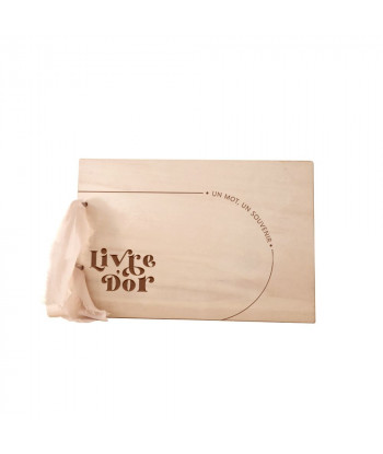 Livre d'or mariage minimaliste bois - Curve
