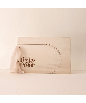 Livre d'or mariage minimaliste bois - Curve