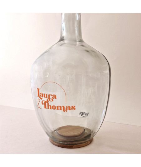 Sticker mariage minimaliste personnalisé - Curve