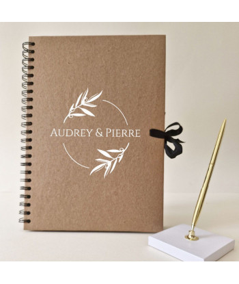 Livre d'or mariage provençal personnalisé kraft - Olivier