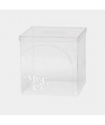 Urne mariage minimaliste transparente plexiglas -  Curve