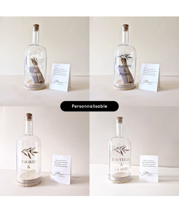Alternative livre d'or mariage - Bouteille à messages personnalisable