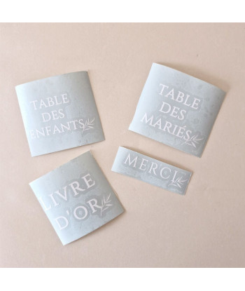 20 Stickers numéro de table mariage provençal - Olivier