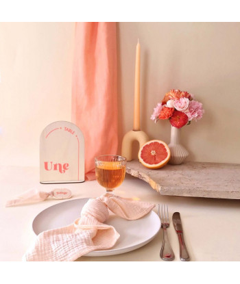 Lot de 4 serviettes gaze de coton blush