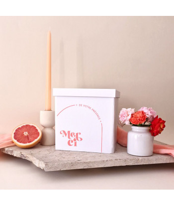 Urne mariage minimaliste blanche et or - Curve