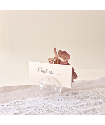 Bulle porte nom en verre