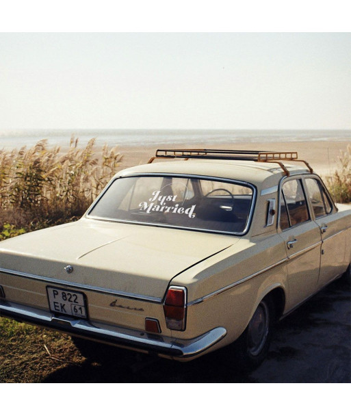 Sticker voiture mariage minimaliste - Curve