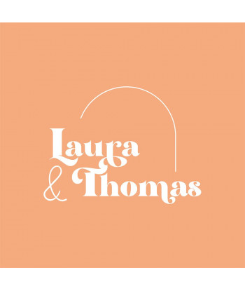 Sticker voiture mariage minimaliste - Curve