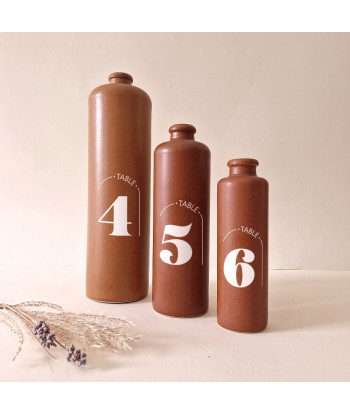 20 Stickers numéro de table mariage minimaliste - Curve