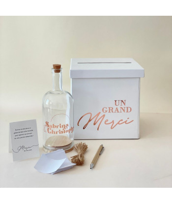 Urne blanche et rose gold