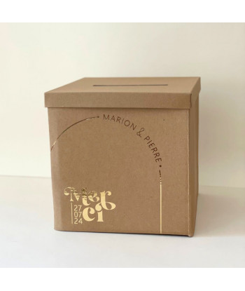 Urne kraft mariage minimaliste - Curve