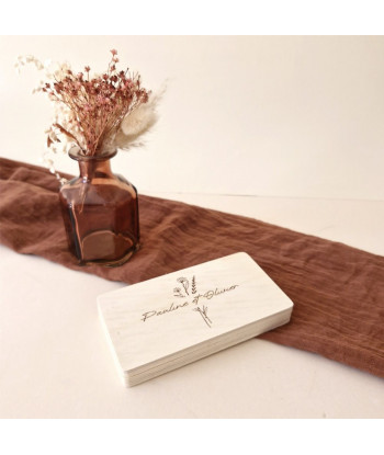 Boite à alliances personnalisable en bois mariage fleuri - FLEURS SAUVAGES