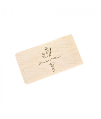 Boite à alliances personnalisable en bois mariage fleuri - FLEURS SAUVAGES