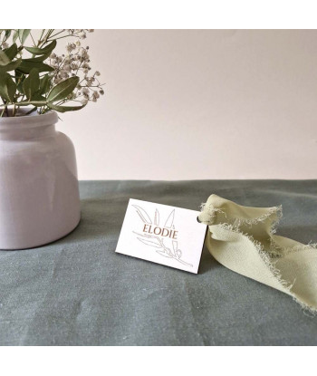 Marque place invité en bois mariage provençal  - Olivier