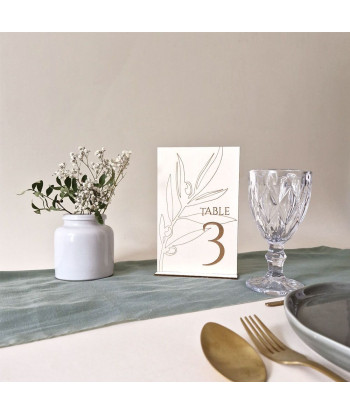 Numéro de table en bois mariage provençal  - Olivier