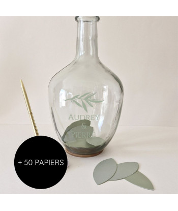 Alternative livre d’or dame jeanne personnalisé + supplément papiers