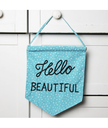 Bannière déco fête bleu