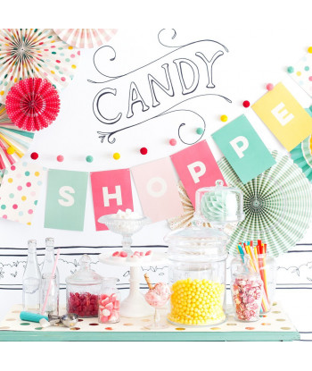 Guirlande lettres multicolores