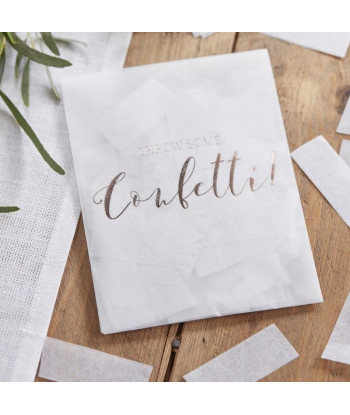 Confettis rectangles blancs