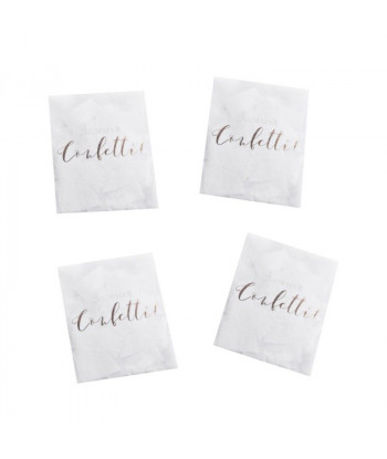 Confettis rectangles blancs