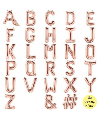 Ballons lettres rose gold