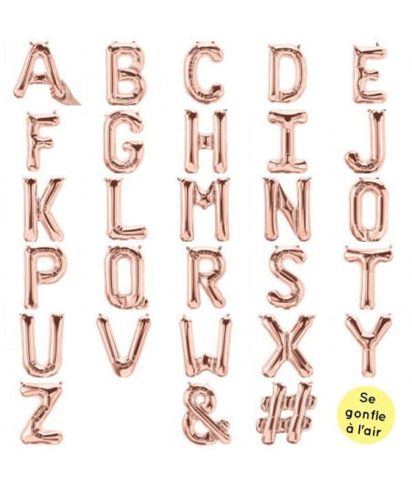 Ballons lettres rose gold