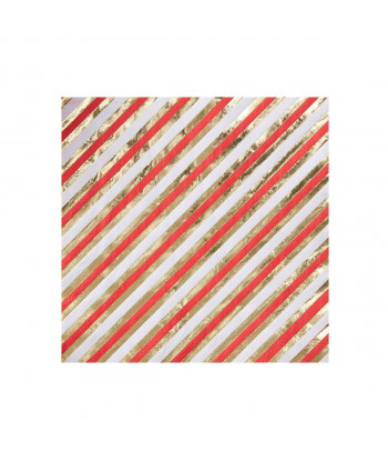 Serviettes rouge et or