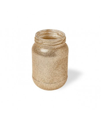 Vase avec paillettes or