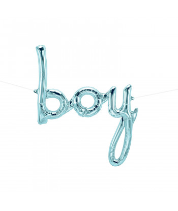 Ballon boy bleu métallisé