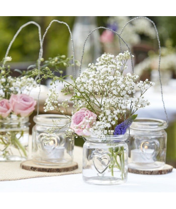 Photophore coeur en verre