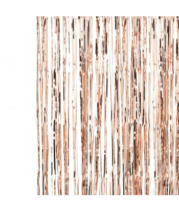 Rideau à franges rose gold métallisées