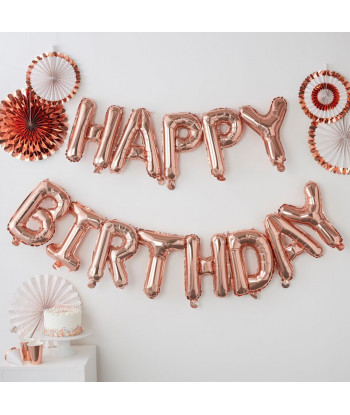 Guirlande de ballons Happy Birthday