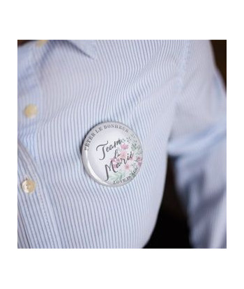 Badges thème fleur EVJF et Mariage