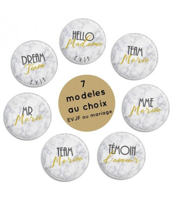 Badges spécial mariage