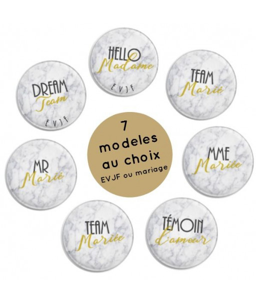 Badges spécial mariage