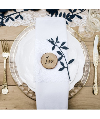 marque place rondin de bois