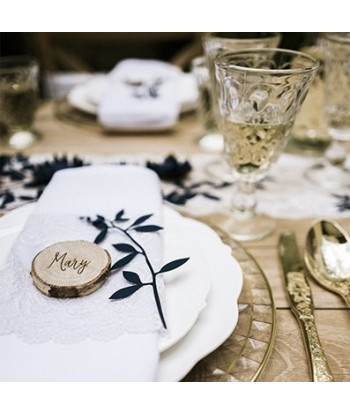 porte nom rondin de bois